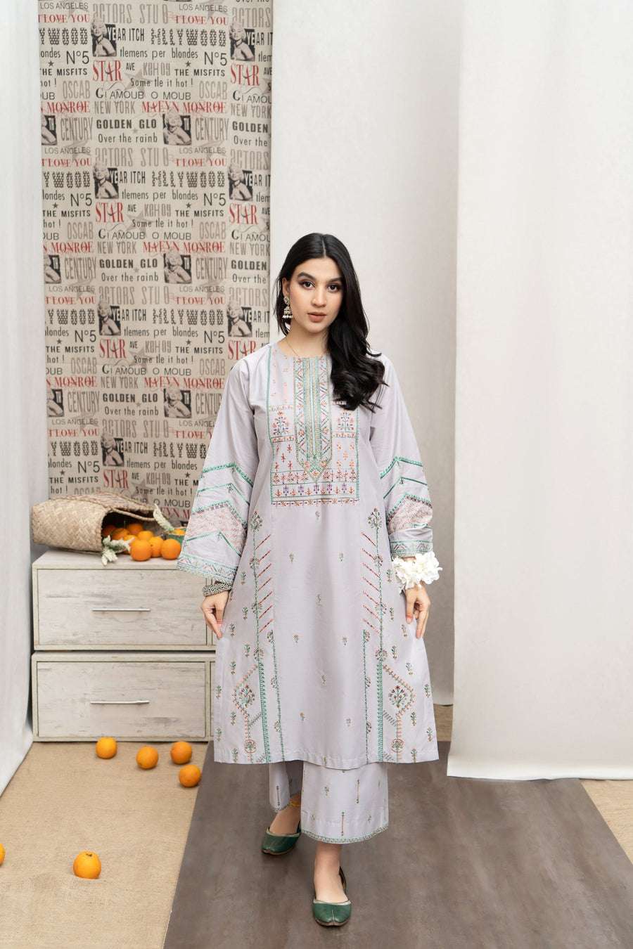 URGE - 3PC LAWN EMBROIDERED SHIRT WITH Digital PRINTED DUPATTA AND TROUSER -