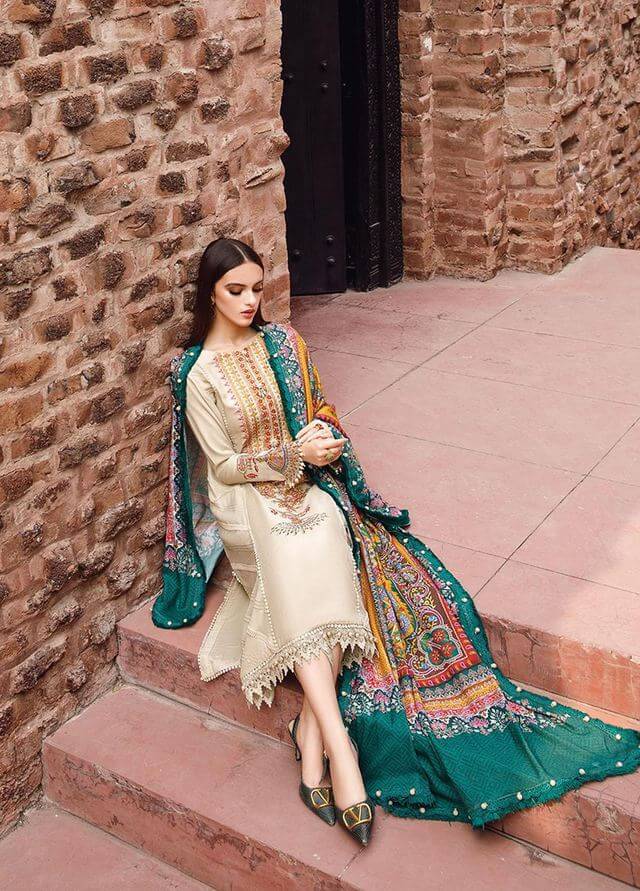 Maria B-(Premium Lawn 3pc)
Front Full Embroidery 
DIGITAL PRINTED LAWN DUPATTA-